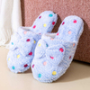 Women's Winter Bow Cotton Slippers Girl Home Non-Slip Plush Shoes Female Warm Slippers