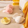 Autumn winter simple fashion plush slippers home wear warm big head women's cotton slippers