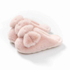 Cute Bow Fur Slippers Women Winter Warm Closed Plush Home Slipper Kawaii Slides Shoes Flat 