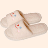 Winter Women Plush Slippers Smile Face Fluffy Fur Slippers Keep Warm For Home Non-slip Women Cotton Shoes