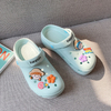  Summer Female Sandals Ladies Garden Shoes Flat Mules Clogs Bottom Cartoon Cloud Beach Slippers