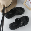  Beach Woman PU Platform Sandals Slides walking shoes summer cross Sandal 
