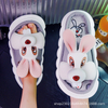 Cow Slippers for Women Cute Cartoon Slides Indoor Mute Linen Slippers Winter Autumn Sandals Cute Little Rabbit Animals 