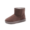 Winter Women's Short-Tube Snow Boot Plush Warm Women Shoes Suede Round-Toe Flat Heel Ankle Boots