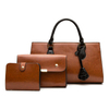 3-piece Set Ladies Handbag Luxury Brand Pu Leather Fashion Shoulder Crossbody Bags For Women Tote Bag