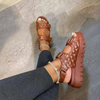 Women Sandals Summer New Flat British Wind Embroidery Thick-soled Casual Roman Designer Shoes Platform Sandals