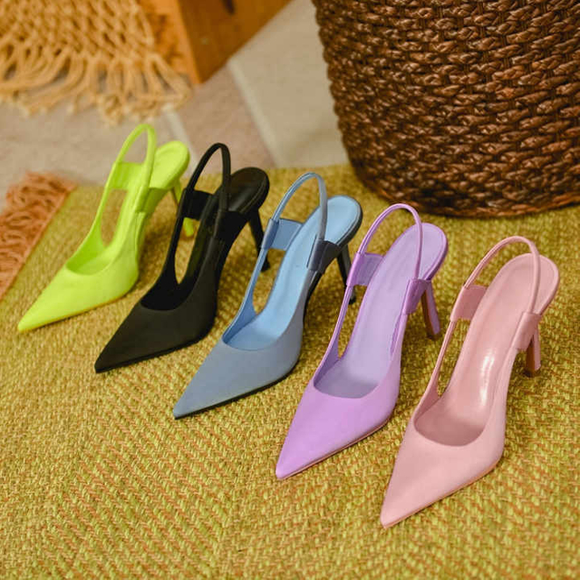 Women Sandals Sexy Open Toe Ankle Strap High Heels Ladies Shoes Mid Thin Heel Summer Party Wedding Shoes