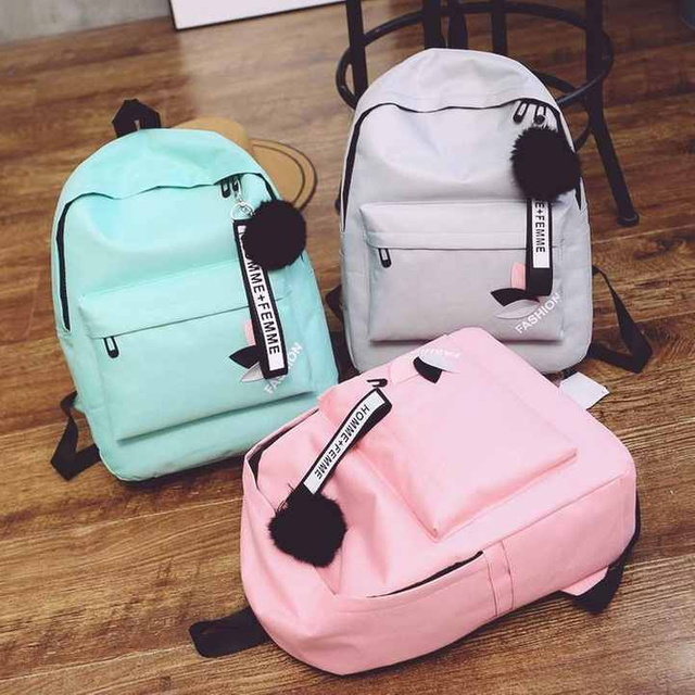 Canvas Backpack Student Schoolbag Large Capacity Outdoor Children's Bags Thin Light Fashion Backpacks