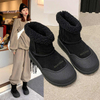 Ankle Flats Platform Women Snow Boots Suede Plush Warm Casual Winter Thick Goth Shoes Chelsea 