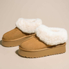 Faux Fur Winter Boots Women Non Slip Plush Snow Boots Woman Thick Bottom Warm Cotton Shoes