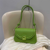 Women Soft PU Underarm Bag Retro Solid Color Ladies Handbags Fashion Girls Small Shoulder Bags Elegant Crossbody Bags 