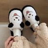 Winter House Fur Slippers Warm Cotton Shoes Cute Lovely Cartoon Dog Indoor Bedroom Women Ladies Furry Slides