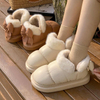 Winter Women Cute Warm Ankle Boots Outdoor Non-slip Thick Sole Plush Snow Boots Furry Bow Cotton Shoes