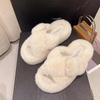 Winter Fashion Soft Warm Comfort Flat Fur Slipper Brand Designer Slip On Loafers Mules Flip Flops Casual Indoor