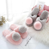 Women Winter Slippers Shoes Slides Plush Ball Home Slippers Ladies Indoor House Warm Fur 