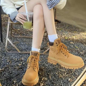 Fashion Winter Rubber Sole Boots For Women Winter Shoes Solid Martin snow Boots Genuine Leather