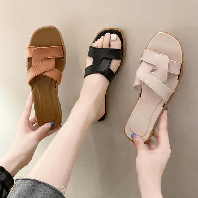 Summer Slippers Women Flat Luxury Outdoor Beach Flip Flops Female Sandals Trend Brand Design Slides Shoes Woman