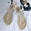 Summer Rhinestone Flat Sandals Casual Shoes Sexy Flip-Flop Ladies Shoes for Women