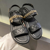 Outdoor Non-slip Women Summer Sandals Chain Casual Round Toe Comfortable Female Flat Sandals