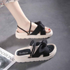 Sandals for Women Bowknot Flat cloud Cute Boho Casual Slippers Beach shoes