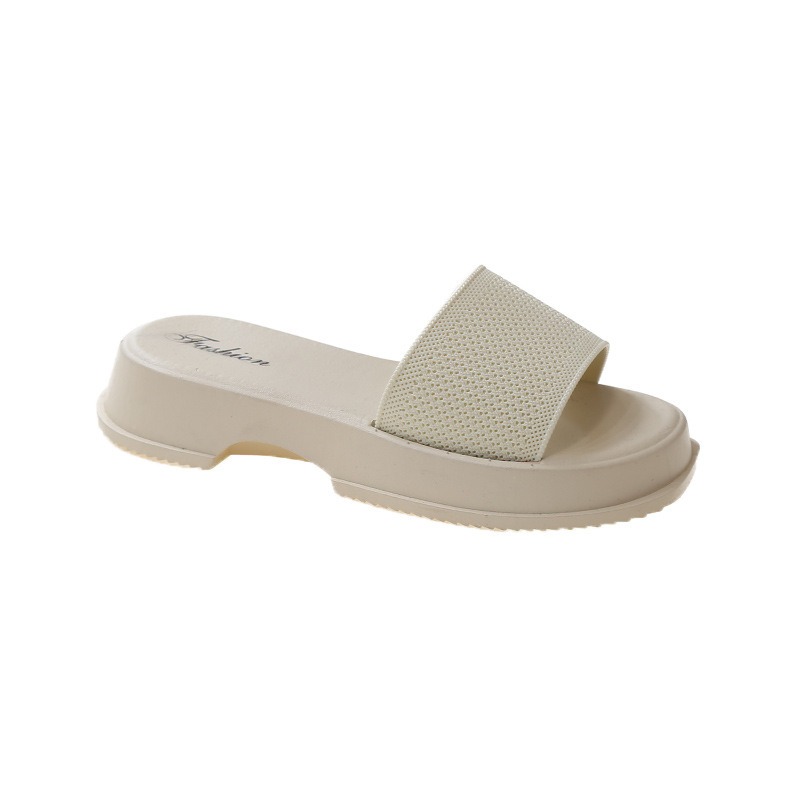 2024 New Summer Slides Slippers Women Fashion Sandals Thick Soles Wedge Heels Beach Slippers