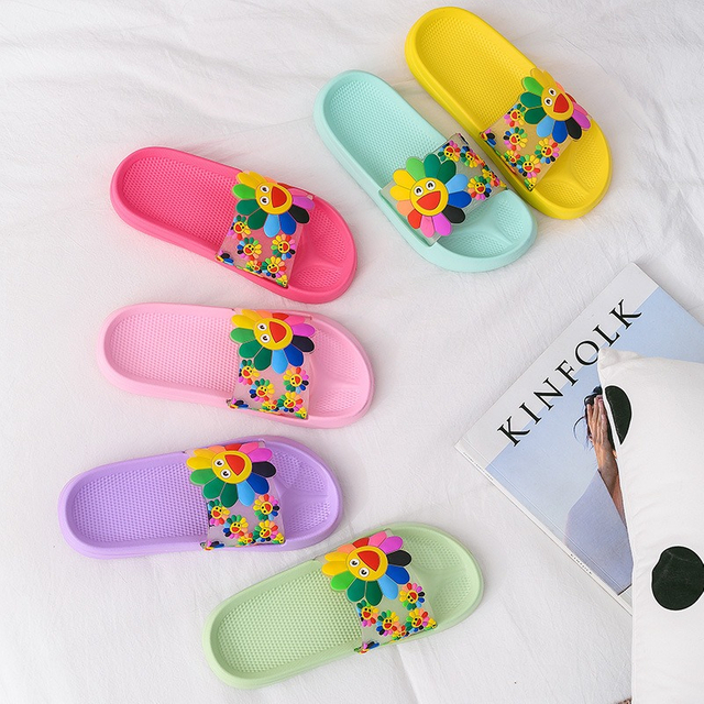 Novelty Women Men Slide Flat Sandals Platform Slippers Summer Beach Travel Fashion sunshine 