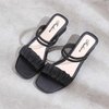 Casual Chunky Sandals Women Mid-heel Sandals Summer New Fashion Square Toe Sandals