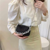 Portable Fashion Women's Crossbody Bag Bright Diamonds Metal Chains PU Dinner Parties 