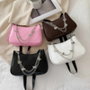 Fashion Simple Shoulder Bag PU Waterproof Underarm Bag Women Multi-colored Butterfly Chain Bag