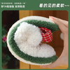 Women Men Winter Warm Home Slippers Children Indoor Shoes Cartoon Santa Claus Slip On Soft Flats Slides For Christmas