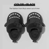 Winter Plush Shark Slippers For Women Man Couple Slides Soft Cartoon Indoor 4cm Thick Sole 
