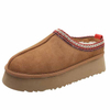 Ankle Snow Boots Women Winter Brand Fur Short Plush Warm Flats Platform Shoes Suede Boots