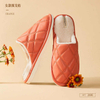 Fashion Winter Warm Leather Slippers Women Short Plush Slides Waterproof Slippers Men Winter Home Soft Comfortable Indoor 