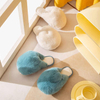 Autumn winter simple fashion plush slippers home wear warm big head women's cotton slippers