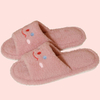 Winter Women Plush Slippers Smile Face Fluffy Fur Slippers Keep Warm For Home Non-slip Women Cotton Shoes