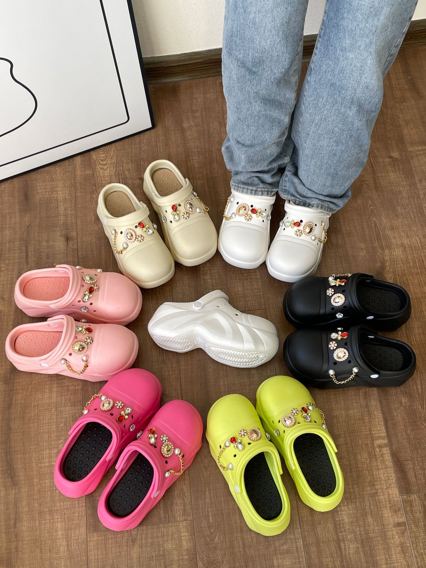 Summer Women Slippers Platform Clogs Garden Shoes Outdoor Beach Sandals Women Shoes Wedges Slippers Indoor Outdoor Slides