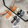 Fashion Women Summer Slipper Square Toe Chain Slippers Slip on Flat Slide Sandals Beach Casual Shoes Ladies Big Size