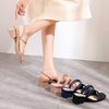 Casual Chunky Sandals Women Mid-heel Sandals Summer New Fashion Square Toe Sandals