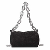 Portable Fashion Women's Crossbody Bag Bright Diamonds Metal Chains PU Dinner Parties 