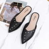Women Mules Designer Pointed Toe Summer Ladies Fashion Slippers New Comfort Solid Slides Female Outside Beach Shoe