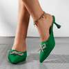 Summer Women Pumps Rhinestone Bow High Heels Sandals Elegant Sexy Party Wedding Shoes