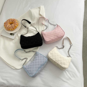 Fashion Shoulder Bags Women's Subaxillary Bag Design Advanced Texture Armpit Handbags Purses Crescent Saddle Bag