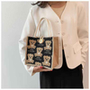 Bear Linen Tote Bag Female Outing Handbag Internet Celebrity Ins Japanese Small Shoulder Bag Student 