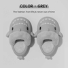 Winter Plush Shark Slippers For Women Man Couple Slides Soft Cartoon Indoor 4cm Thick Sole 