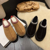 Ankle Snow Boots Women Winter Brand Fur Short Plush Warm Flats Platform Shoes Suede Boots