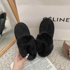 Winter Women Fur Slippers Warm Boots Platform Short Plush Flats Home Cotton Shoes Suede Mules Ladies Boots