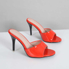 Women Slippers Sandals Summer High Heels Sexy Stiletto Ladys Shoes Heels Out Slide Red Open Toe Party Shoes