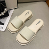 Summer Slides Slippers Women Fashion Sandals Thick Soles Wedge Heels Beach Slippers