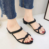 dress ladies simplicity solid color Summer Non-slip High Heel Sandals Women Casual Beach 