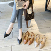 Women's sandals fashion ins diamond-studded outdoor wear low-heeled thin-footed female shoes